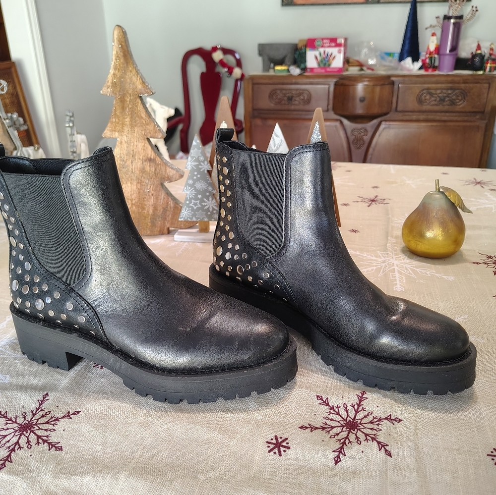 Sam Edelman Studded Black Ankle Booties - Size 8.5